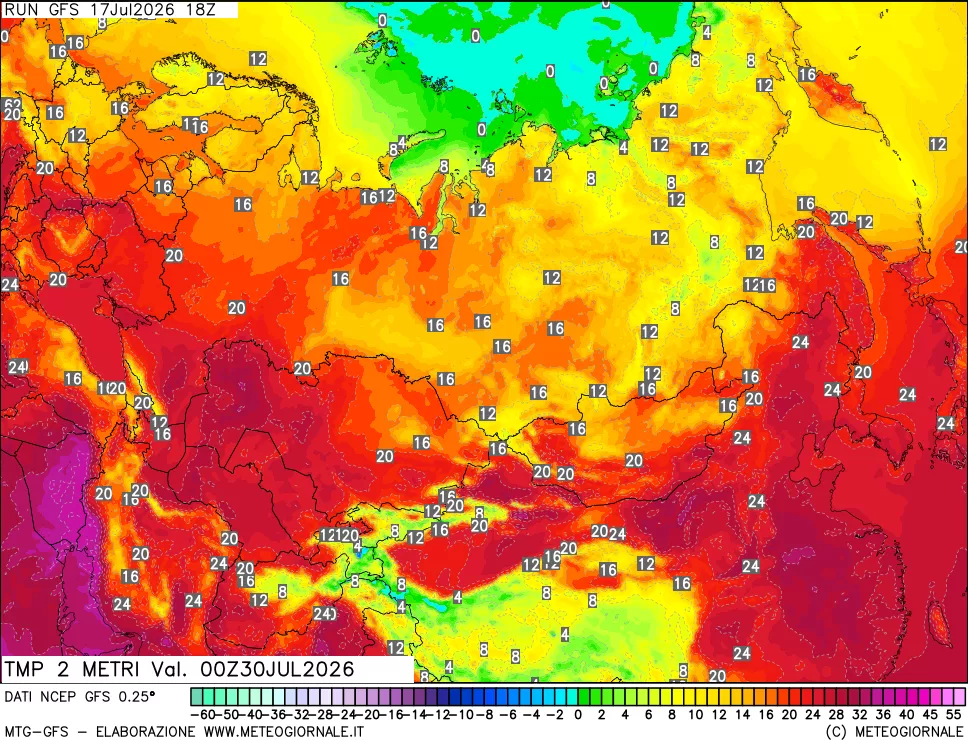 mappa Temp 2 metri