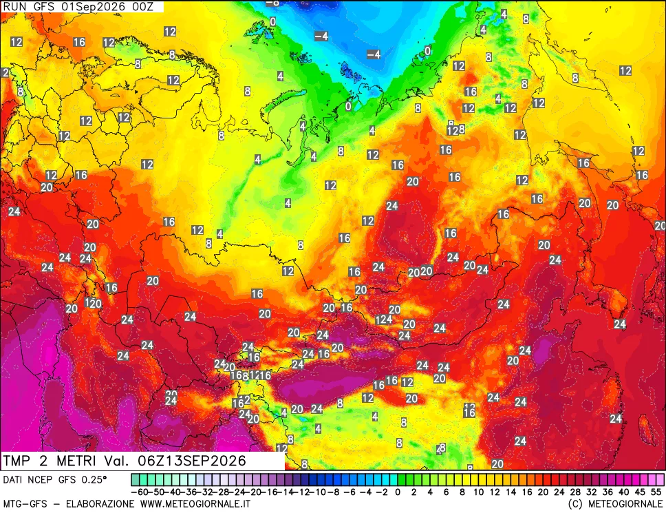 mappa Temp 2 metri