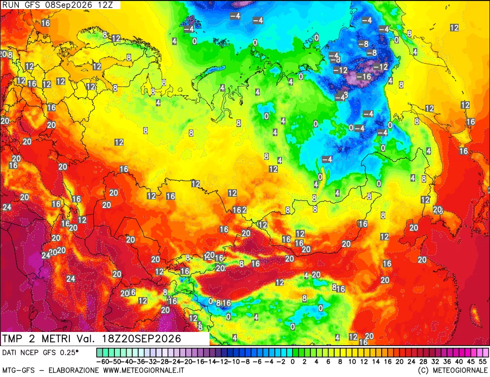 mappa Temp 2 metri