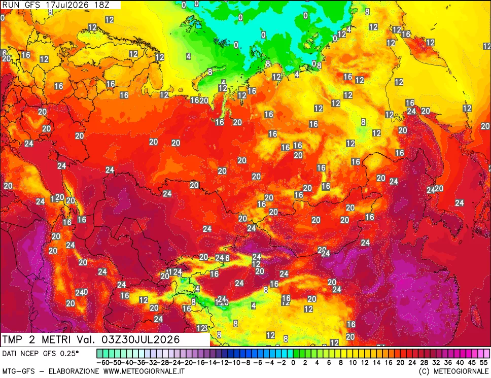 mappa Temp 2 metri