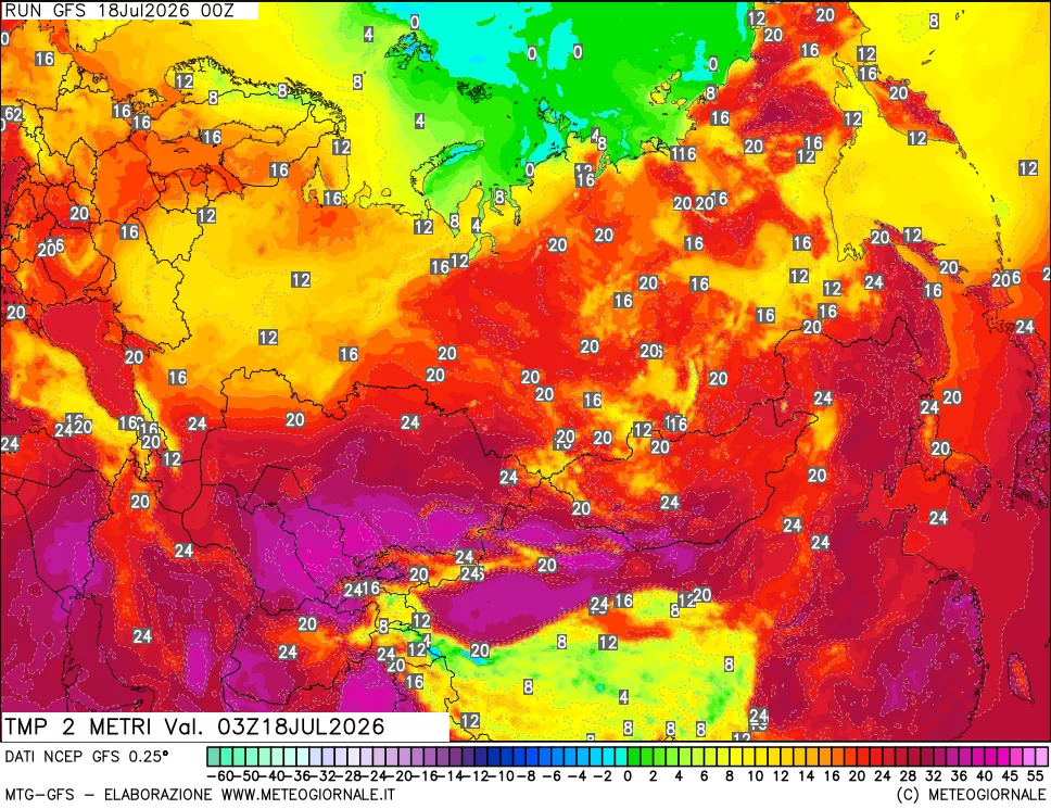mappa Temp 2 metri