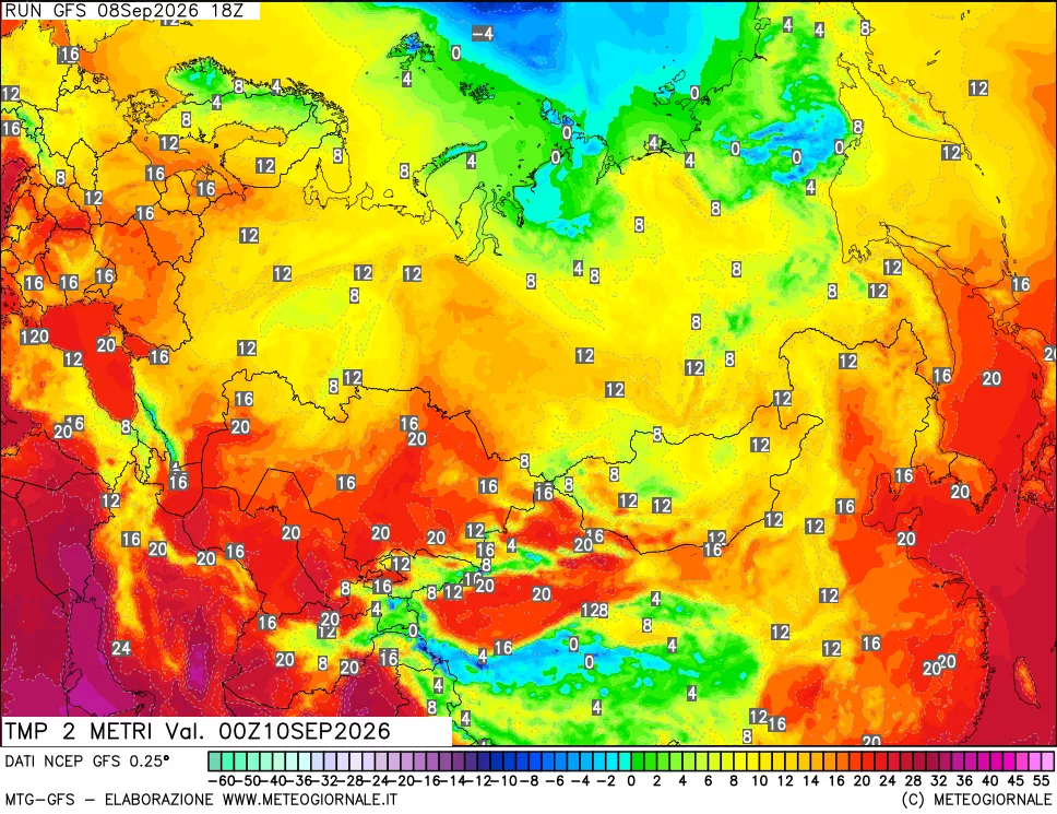 mappa Temp 2 metri
