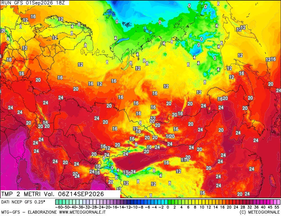 mappa Temp 2 metri