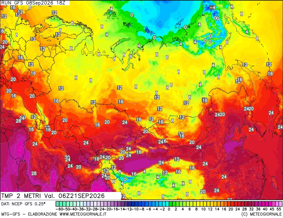 mappa Temp 2 metri