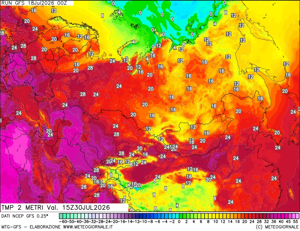mappa Temp 2 metri