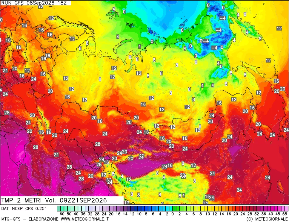 mappa Temp 2 metri
