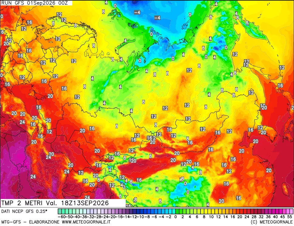 mappa Temp 2 metri