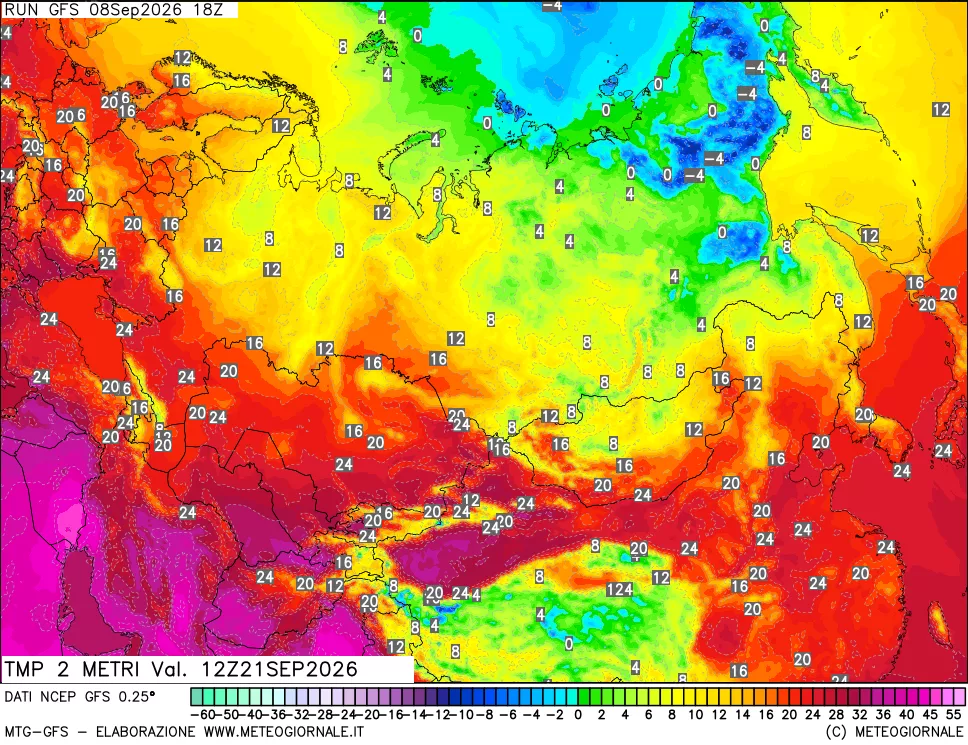 mappa Temp 2 metri