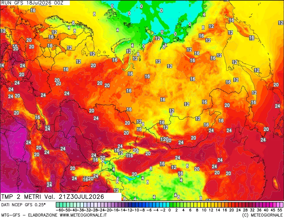 mappa Temp 2 metri