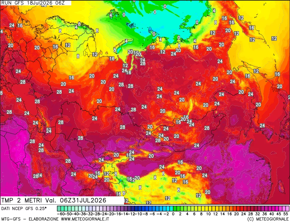 mappa Temp 2 metri
