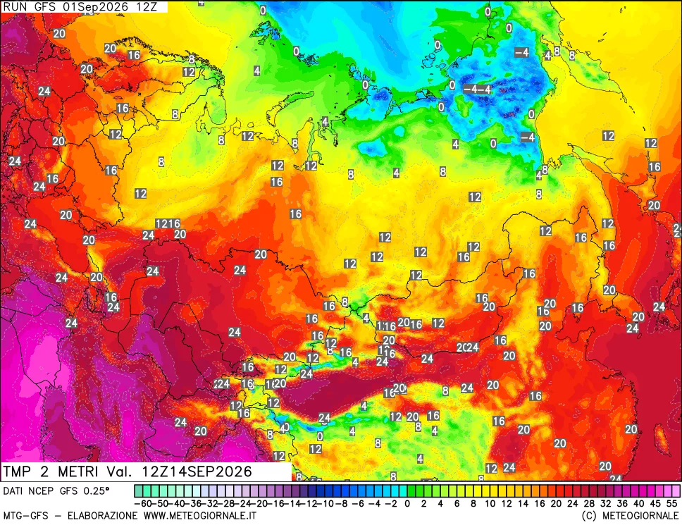 mappa Temp 2 metri