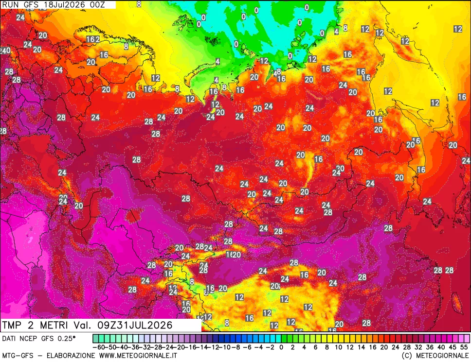 mappa Temp 2 metri