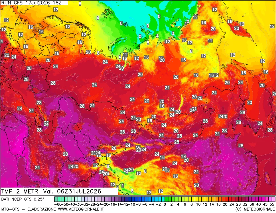 mappa Temp 2 metri