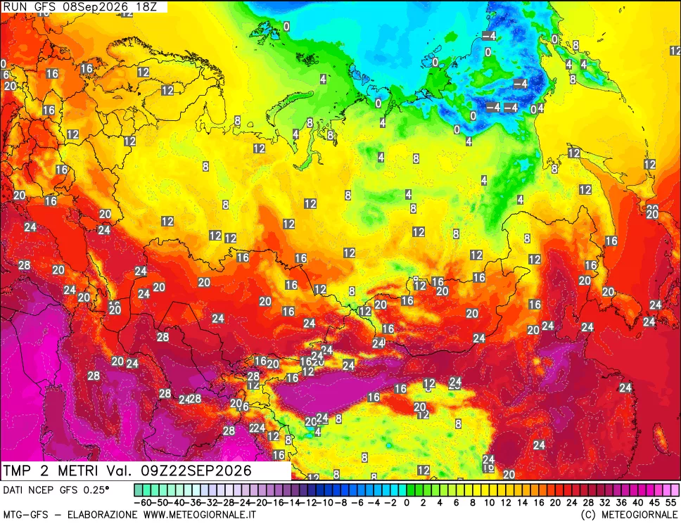 mappa Temp 2 metri