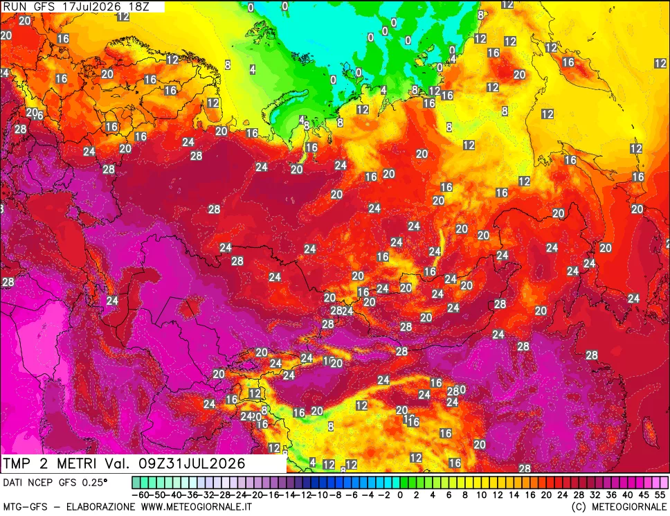 mappa Temp 2 metri