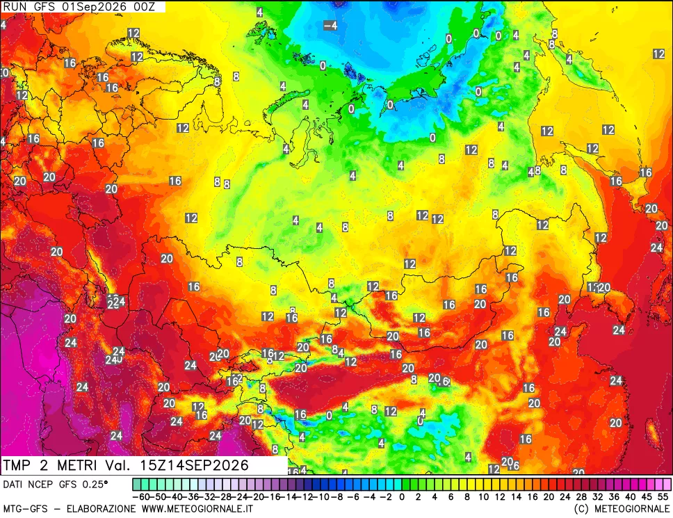 mappa Temp 2 metri