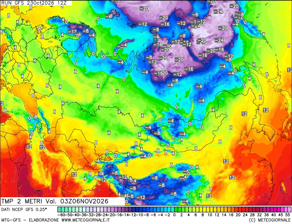mappa Temp 2 metri