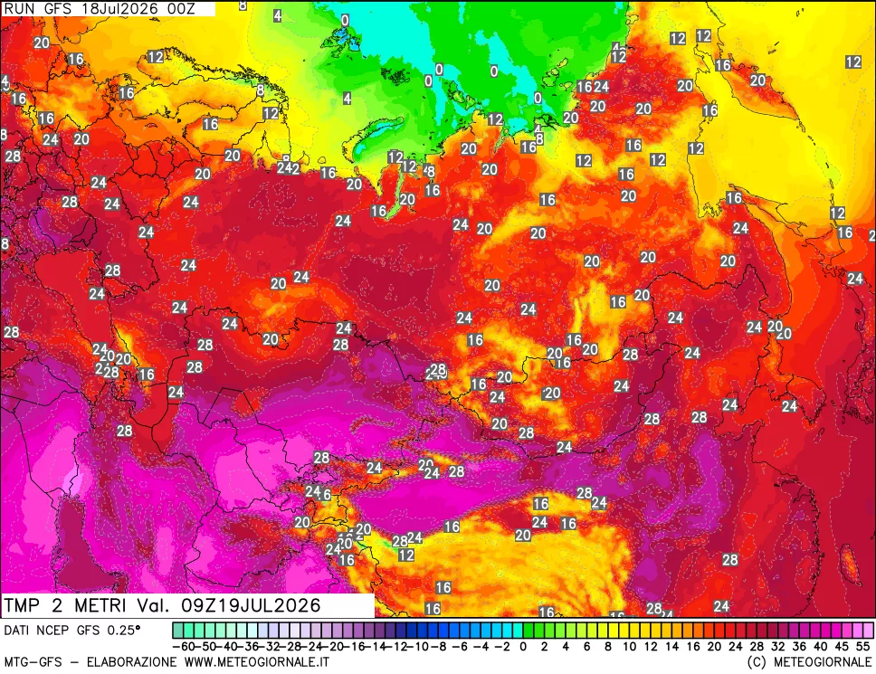 mappa Temp 2 metri