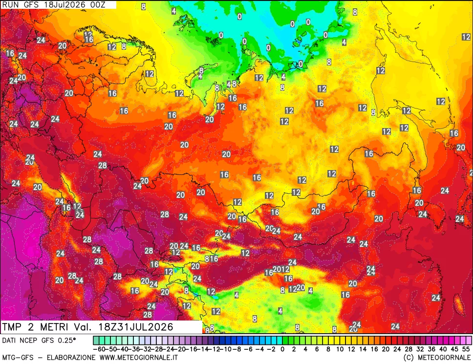 mappa Temp 2 metri