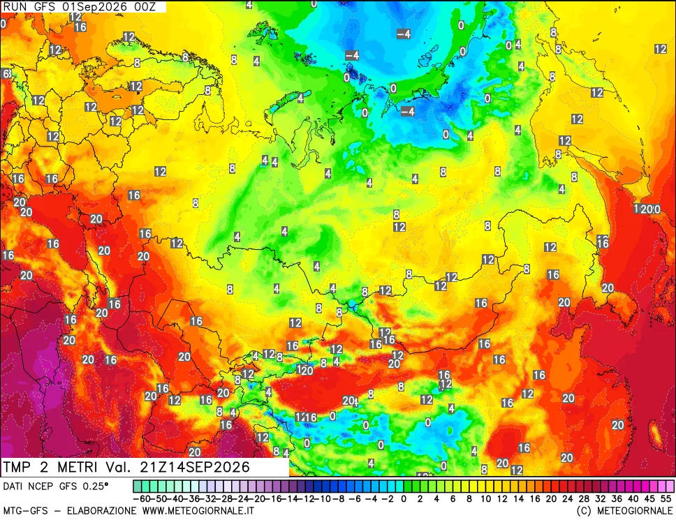 mappa Temp 2 metri
