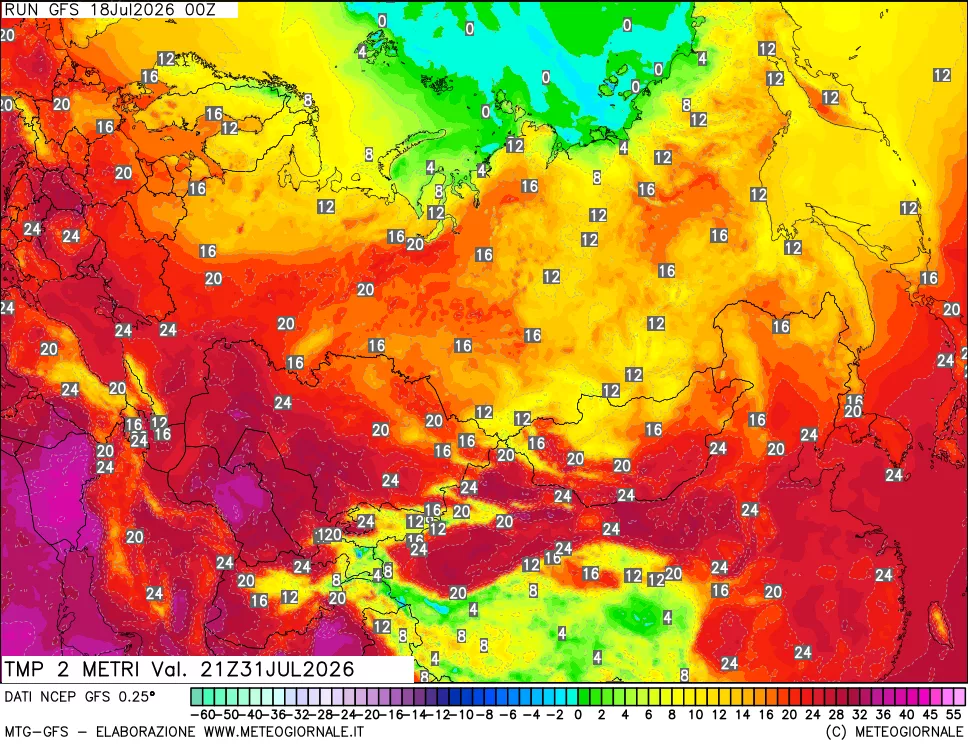 mappa Temp 2 metri