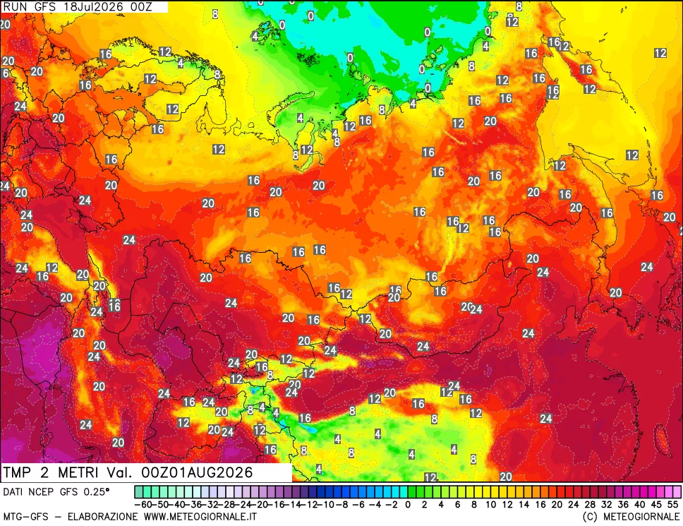 mappa Temp 2 metri
