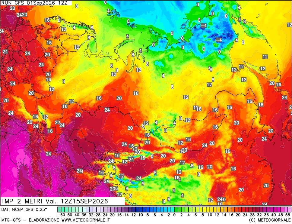 mappa Temp 2 metri