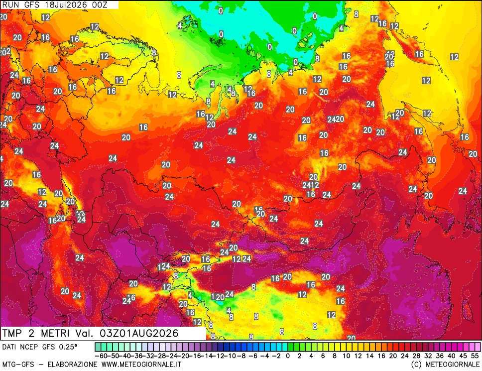mappa Temp 2 metri