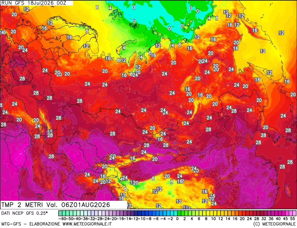 mappa Temp 2 metri