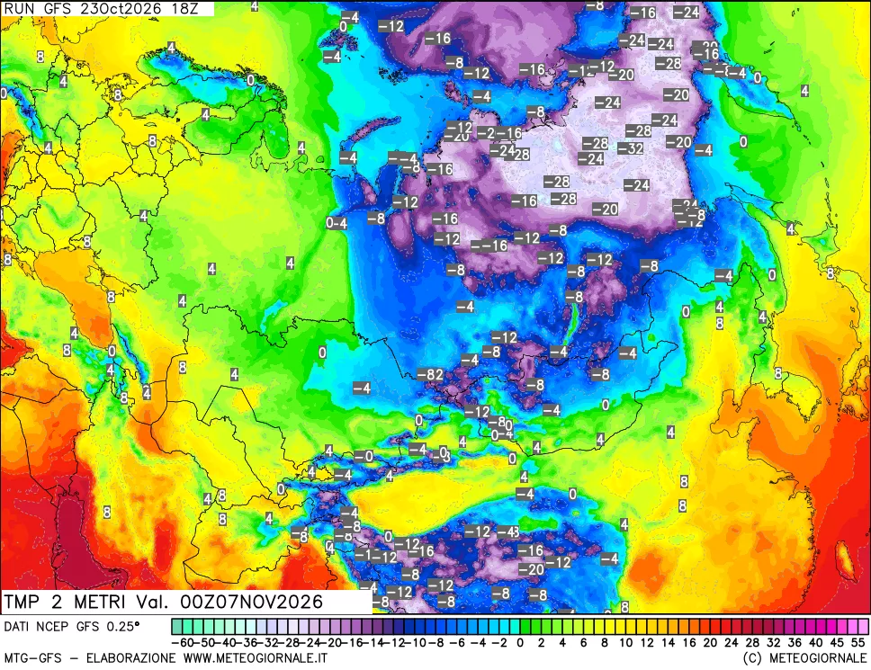 mappa Temp 2 metri