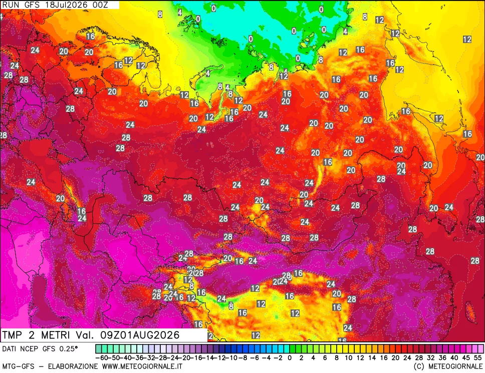mappa Temp 2 metri
