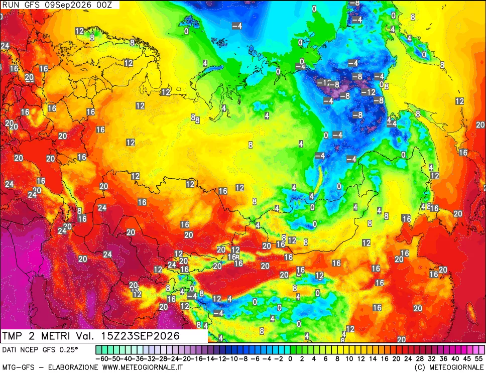mappa Temp 2 metri