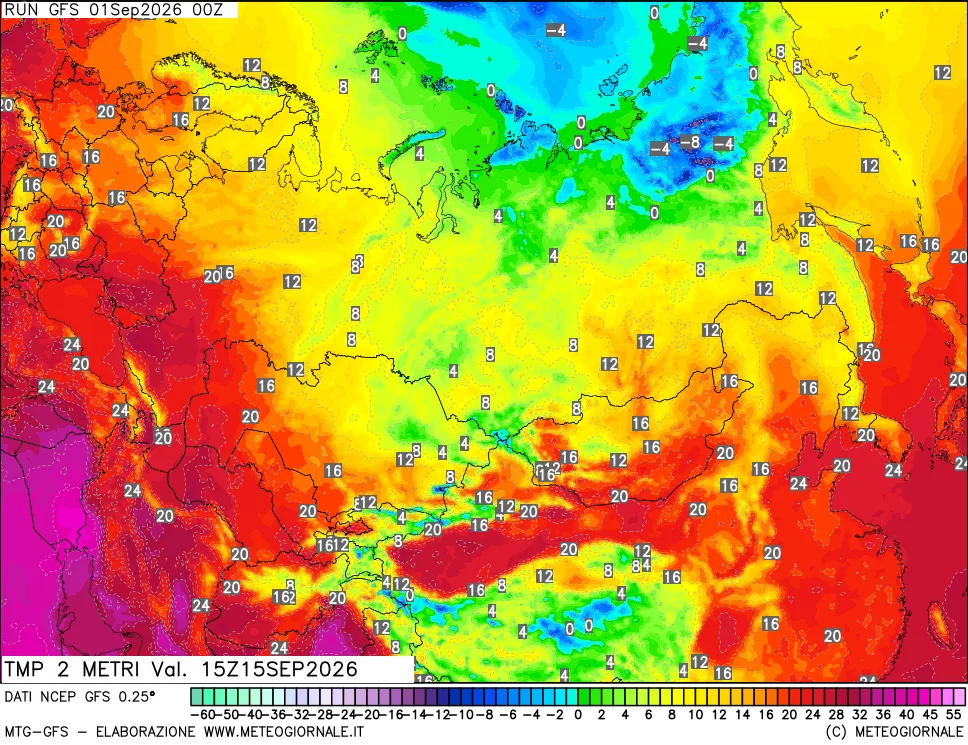 mappa Temp 2 metri