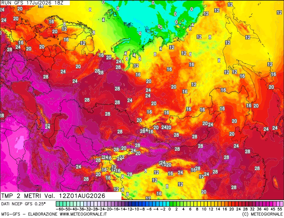 mappa Temp 2 metri