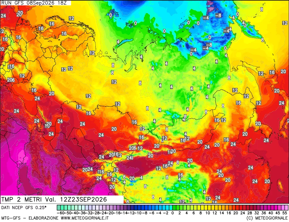 mappa Temp 2 metri