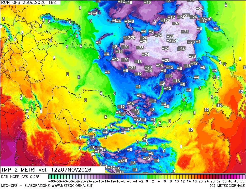 mappa Temp 2 metri