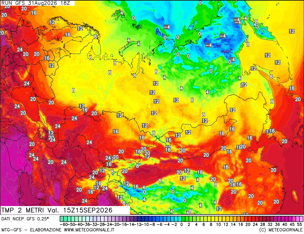 mappa Temp 2 metri