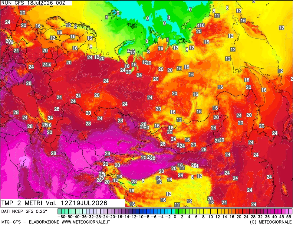 mappa Temp 2 metri