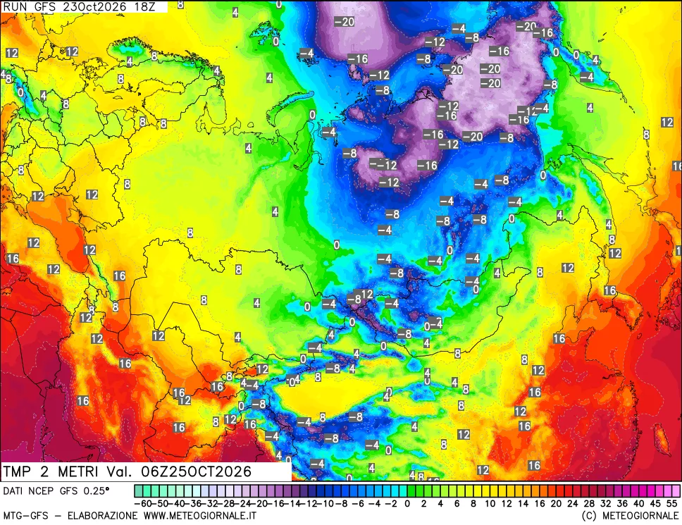 mappa Temp 2 metri