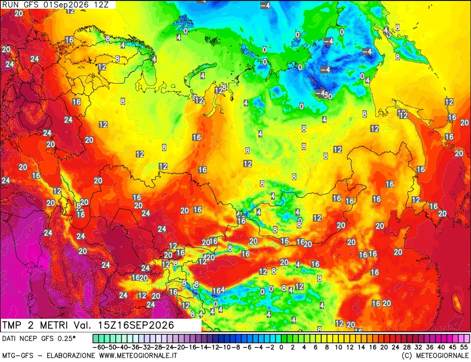 mappa Temp 2 metri
