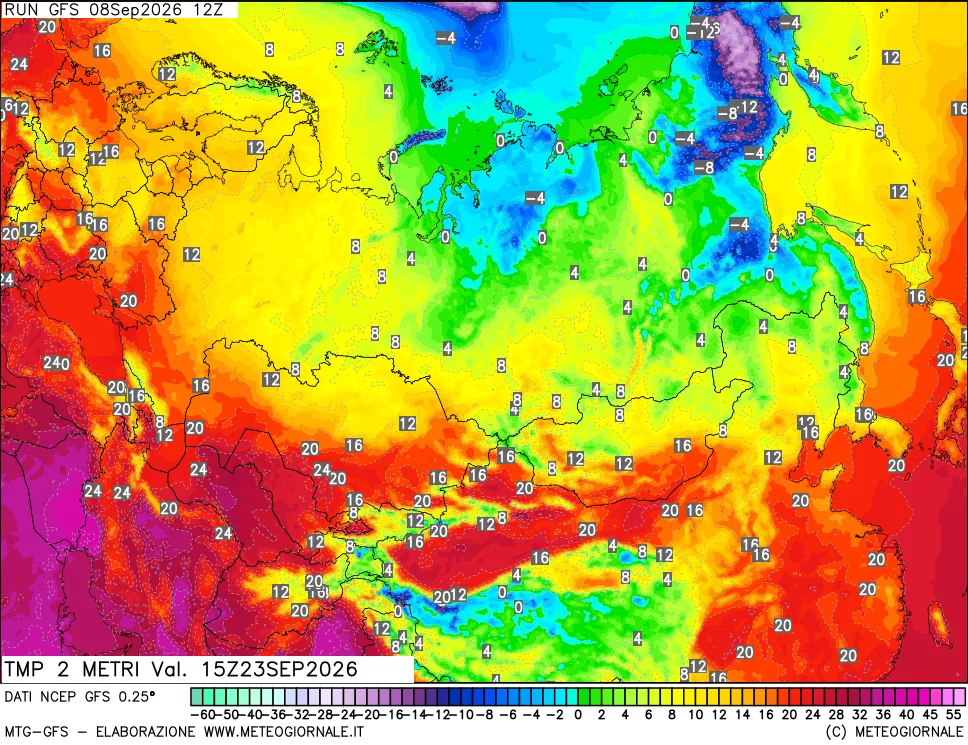 mappa Temp 2 metri