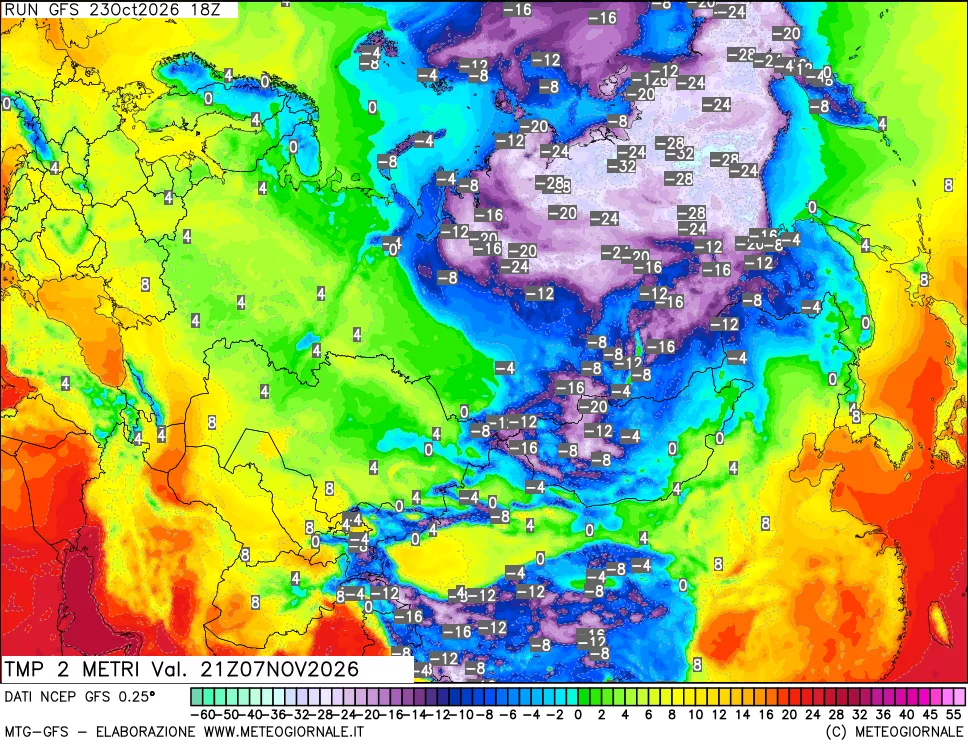 mappa Temp 2 metri