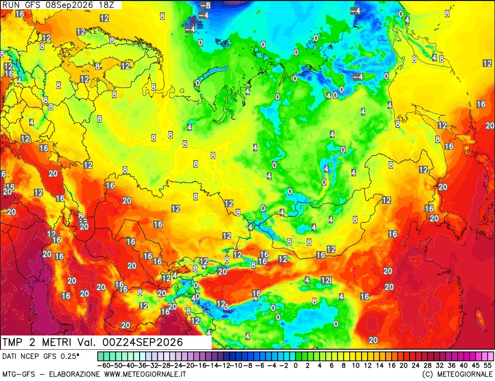 mappa Temp 2 metri