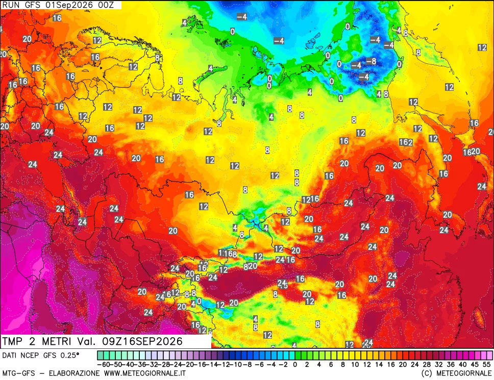 mappa Temp 2 metri
