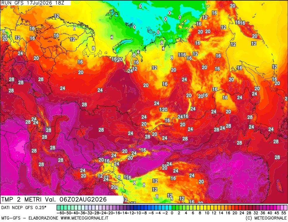 mappa Temp 2 metri
