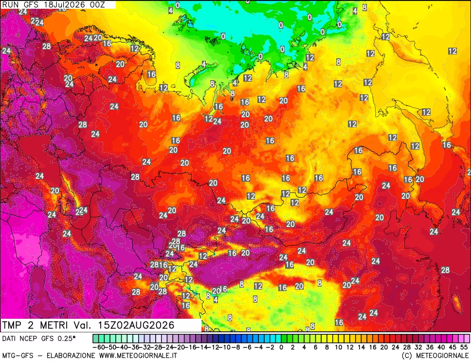 mappa Temp 2 metri