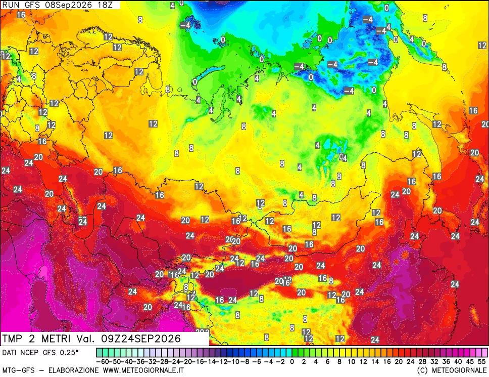 mappa Temp 2 metri