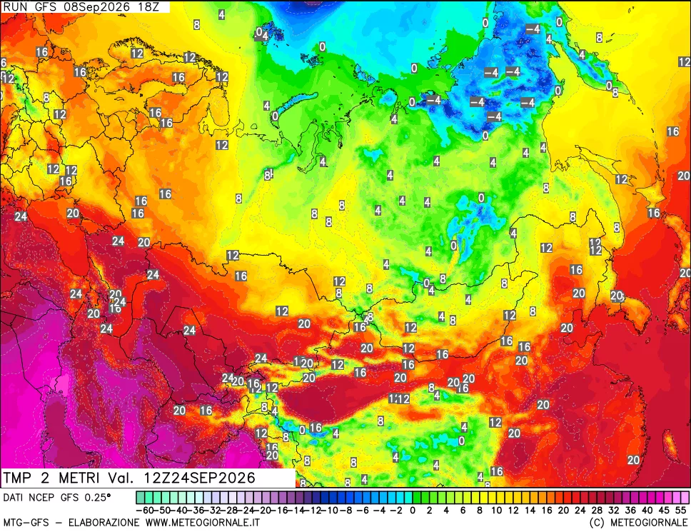 mappa Temp 2 metri