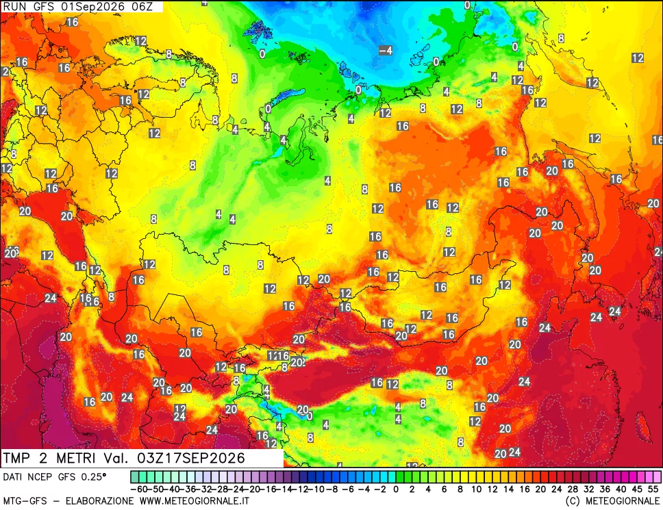 mappa Temp 2 metri