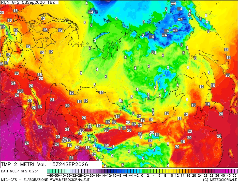 mappa Temp 2 metri
